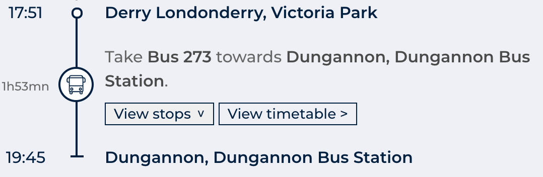 Derry to Dungannon