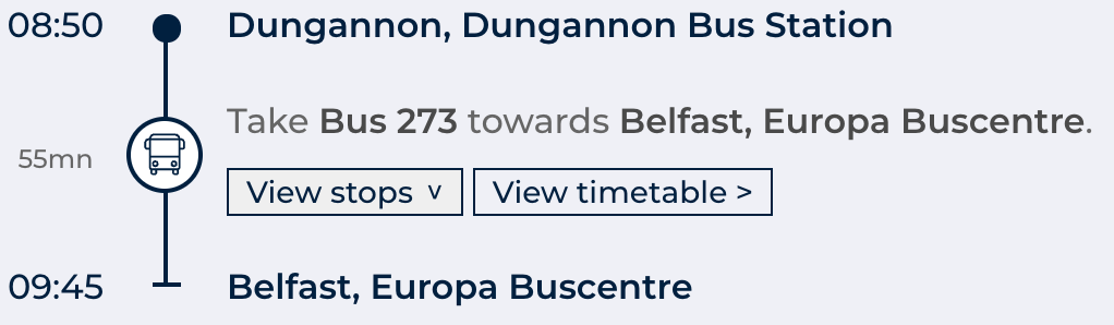 Dungannon to Belfast